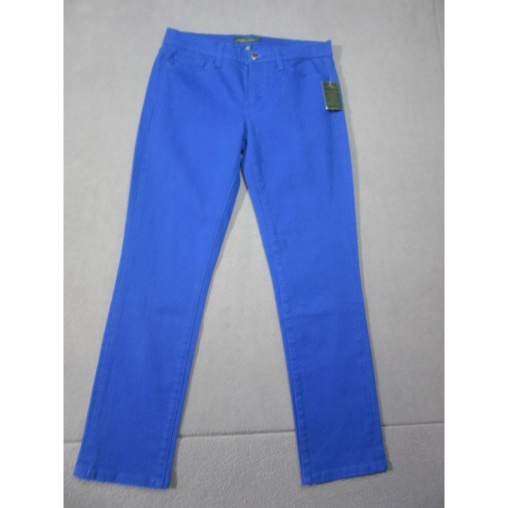 Lauren Ralph Lauren Jeans Womens 6 Blue Denim Modern Straight Ankle Mid Rise